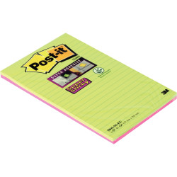 Paquet de 2 blocs notes Super Sticky de 45 feuilles lignées, grand for