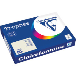 Ramette de 500 feuilles format A3 80g gris perle CLAIREFONTAINE