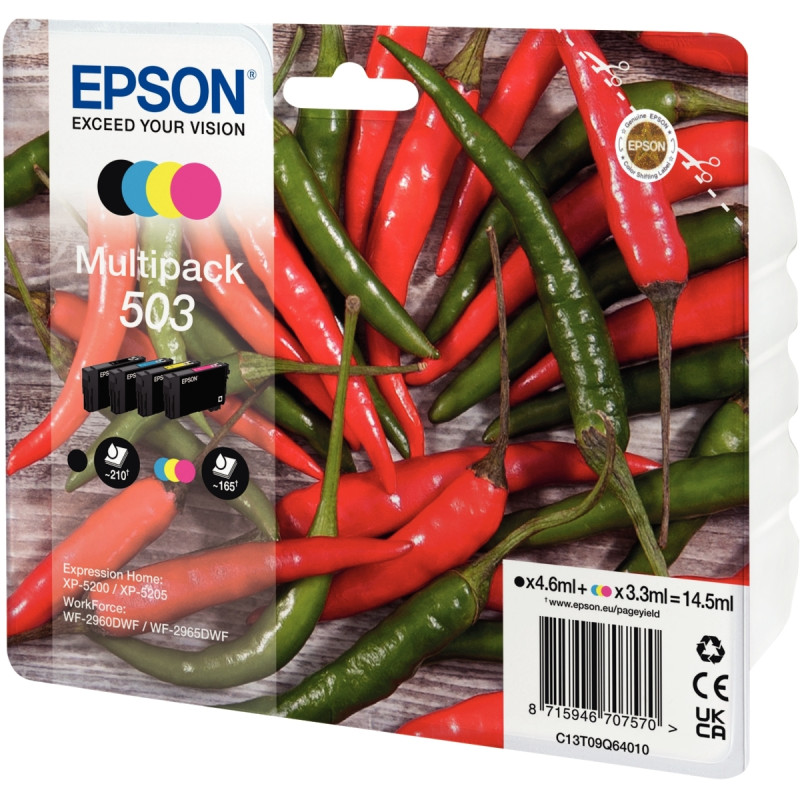 Epson PIMENT / 503 cartouche jet d'encre noire, cyan, magenta et jaune
