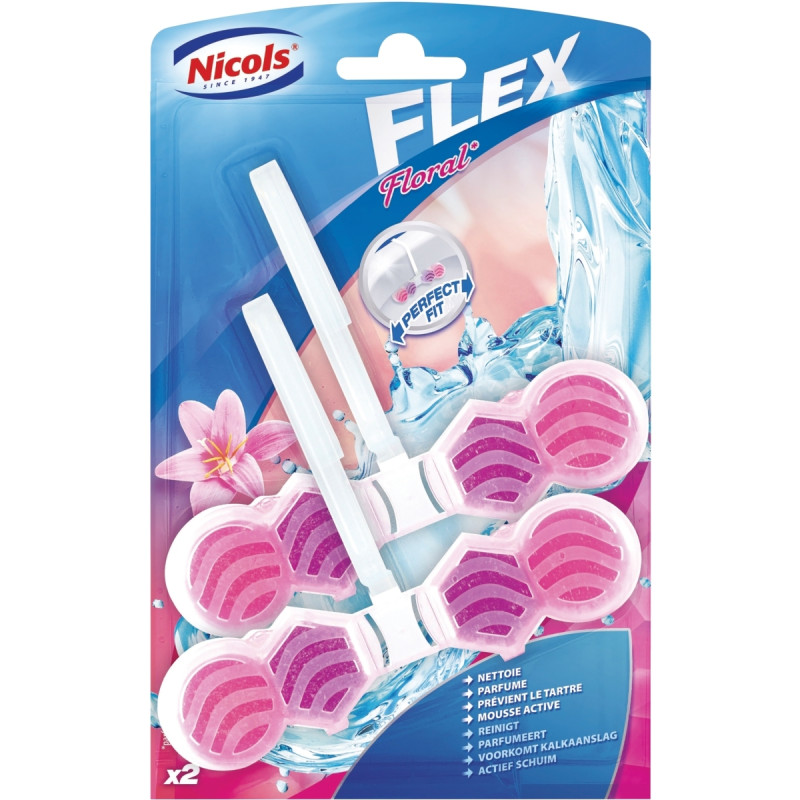 blister 2 bloc cuvette WC floral