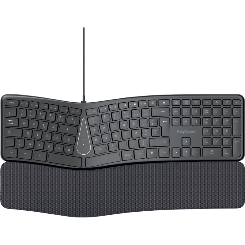 Clavier filaire ekogreen ergonomique gris