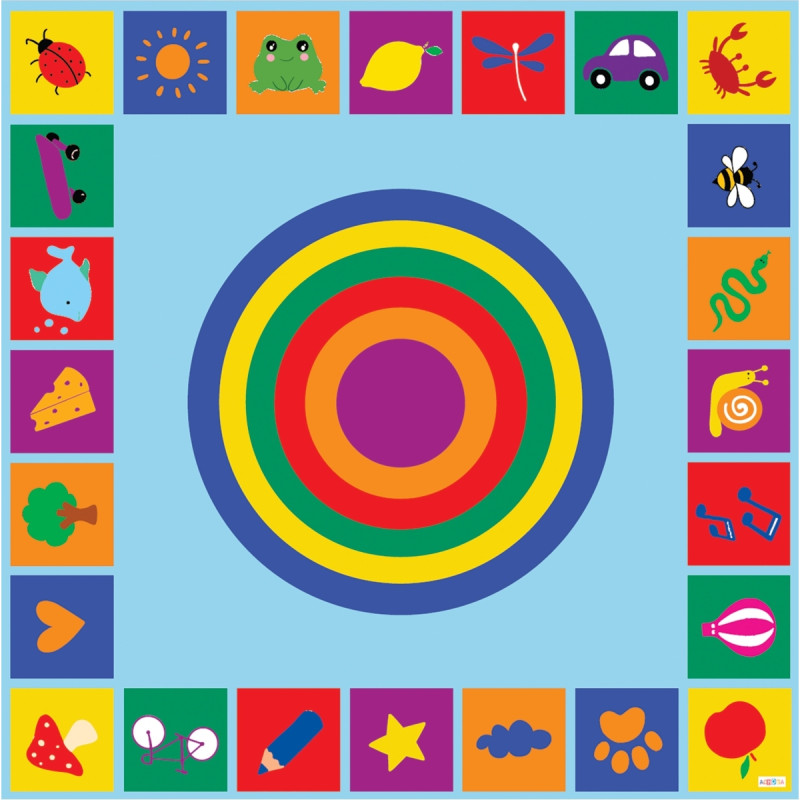 Tapis colors 200x200cm