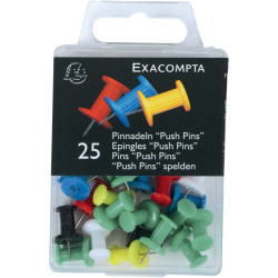 Boite de 25 pushpins 10mm assortis CAPSA