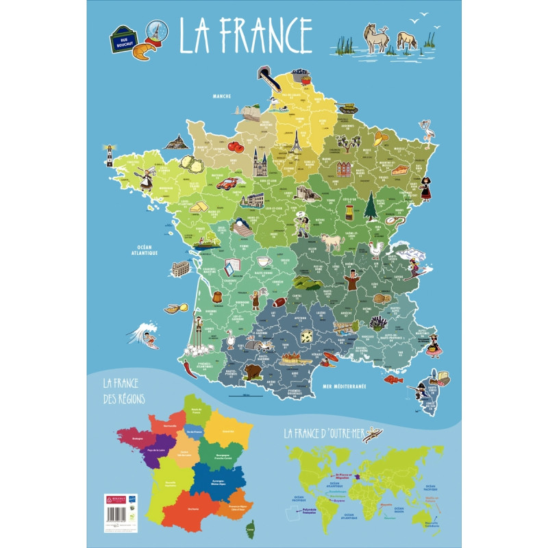 Poster en PVC 76x52cm la France