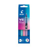 Pochette de 3 rollers V5 turquoise rose et violet