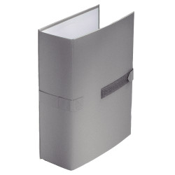 Chemise extensible en balacron avec velcro et rabat, gris