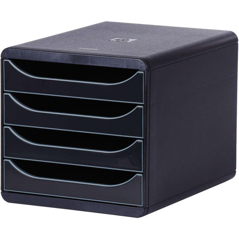 Module 4 tiroirs BIGBOX noir/noir glossy