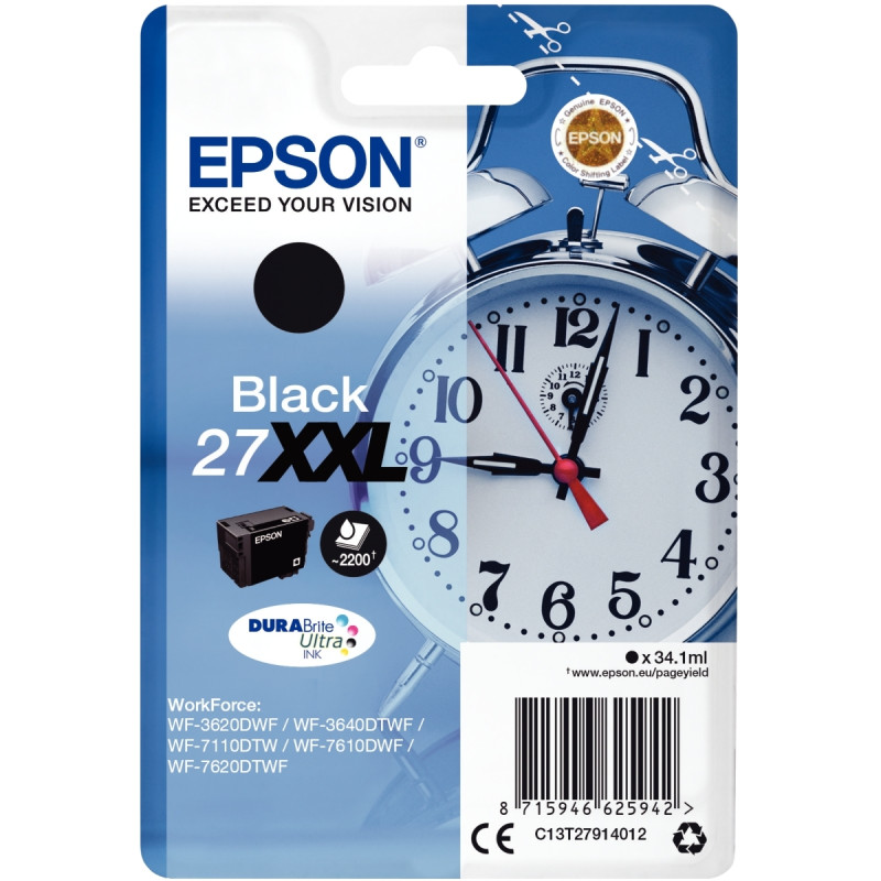 Epson RÉVEIL / 27XXL cartouche jet d'encre noire très haute capacité a