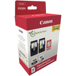 Canon 560/561 pack de 2 cartouches jet d'encre noire et couleurs authe