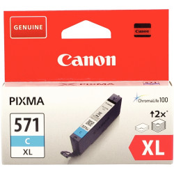Canon 571XL cartouche jet d'encre cyan haute capacité authentique (CLI