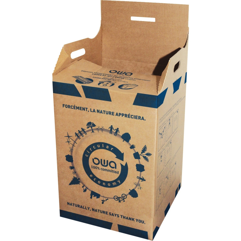 Carton de collecte Owa & des cartouches usagées jet d'encre & laser