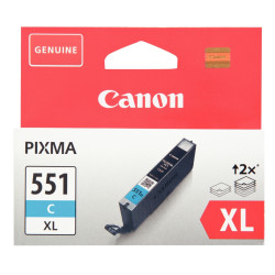Canon 551XL cartouche jet d'encre cyan haute capacité authentique (CLI