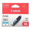 Canon 551XL cartouche jet d'encre cyan haute capacité authentique (CLI