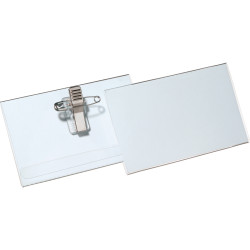 PORTE BADGE PINCE COMBI 54 X 90mm sachet 25