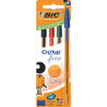 Boîte de 4 stylos bille Cristal pointe fine assortis
