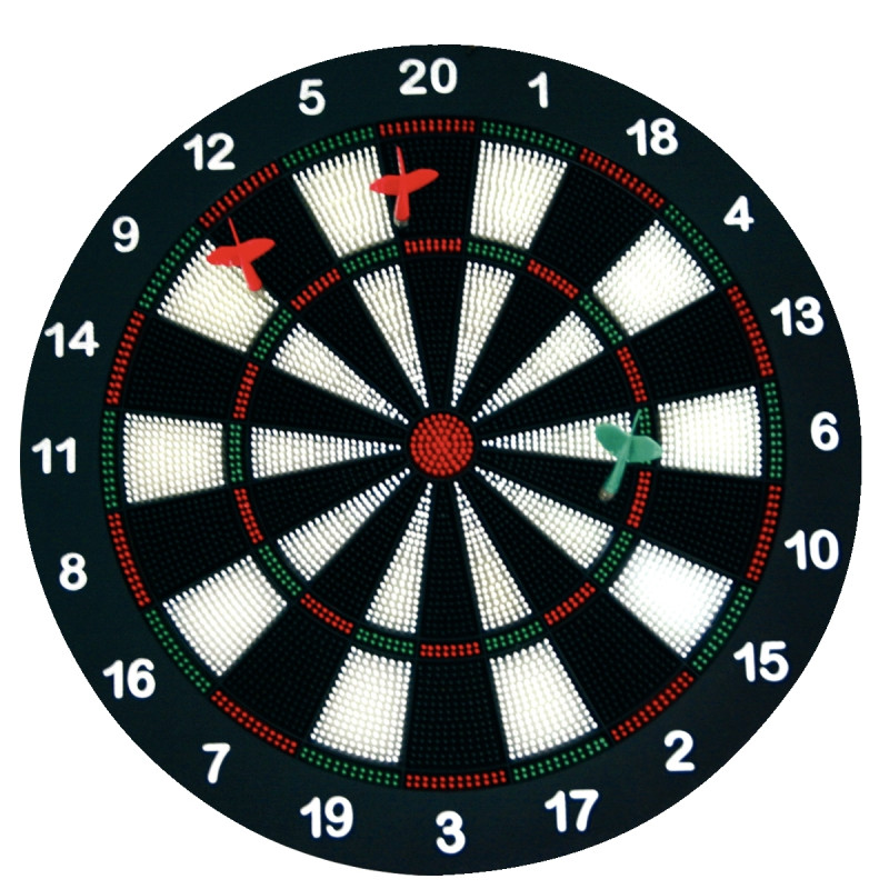Cible de jeu diamètre 40cm avec 6 fléchettes en PVC