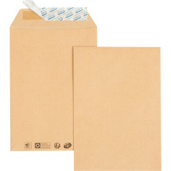 Paquet de 50 pochettes kraft 176x250mm 85g bande siliconée