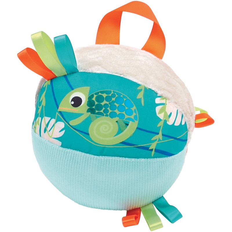 Balle d'éveil en tissu, le caméléon