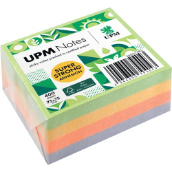 Bloc cube repositionnable 75 x 75 mm 400feuilles coloris SPRING