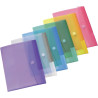 Paquet de 12 enveloppes en polypropylène pour format A4, coloris assor
