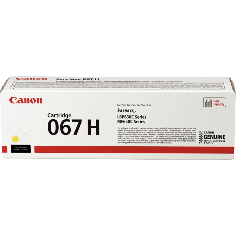 Canon 067H cartouche laser jaune haute capacité authentique