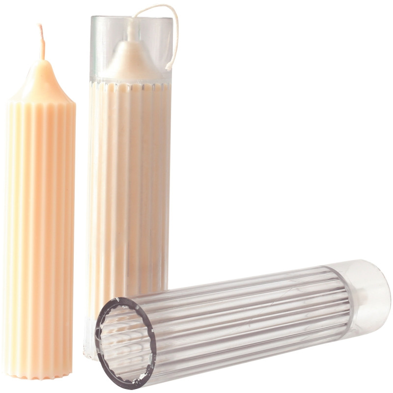 Moule en PVC pour bougie striée