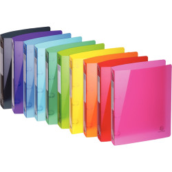 Lot de 10 classeurs 4 anneaux en polypropylène IDERAMA, format A4+, do