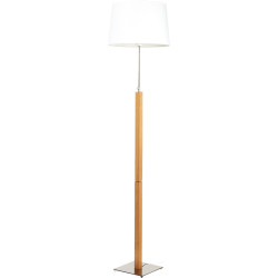 Lampadaire Quatro réglable en chrome chêne clair