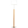 Lampadaire Quatro réglable en chrome chêne clair