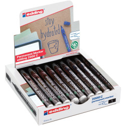 Boite de 20 marqueurs permanents E-2000C noirs