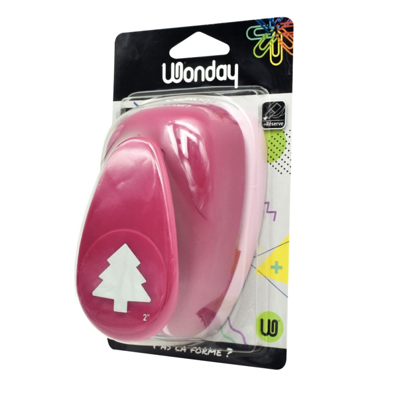 Perforateur déco fuchsia 50mm sapin