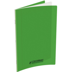 Piqûre 60 pages CONQUERANT, 24x32 cm, seyès, couv PP vert