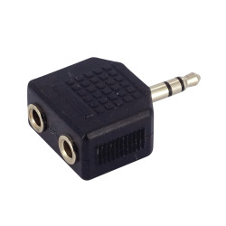 Double adapatateur jack 3,5mm noir