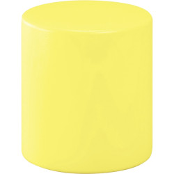 Pouf rond en PVC diamètre 36cm jaune