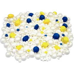 Carton de 600 boules et oeufs en styropor assortis