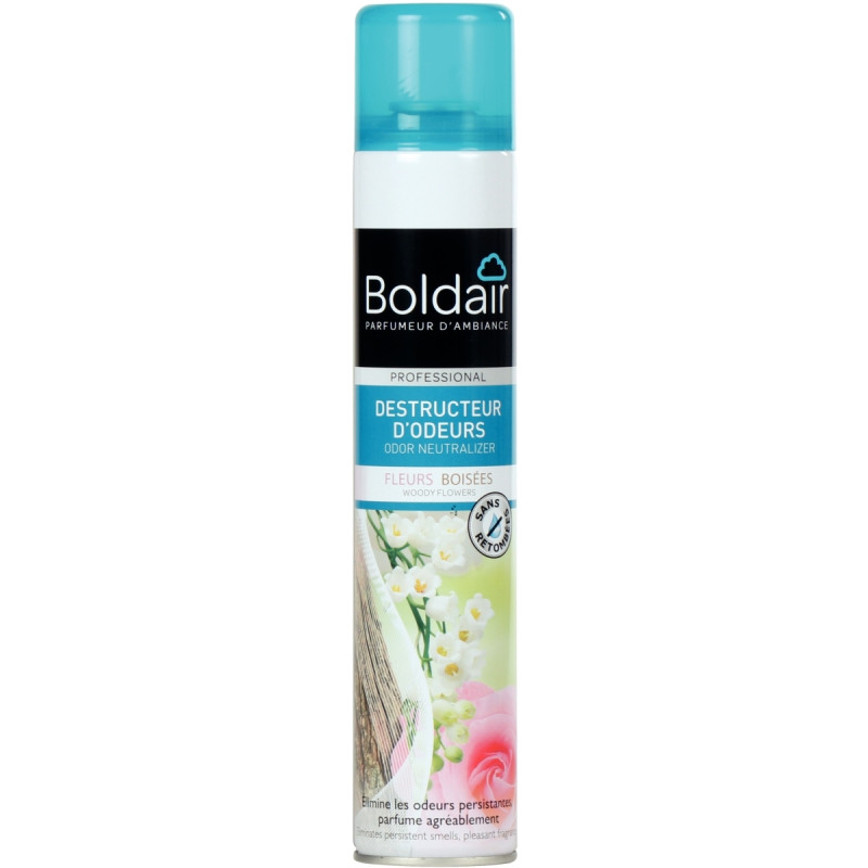 Aérosol 500ml destructeur d'odeurs fleurs boissées