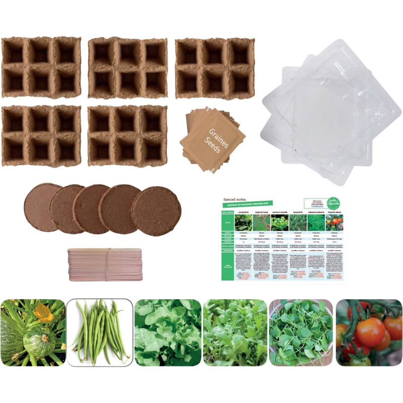 Carton de 30 sachets de graines de légumes bio