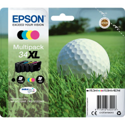 Epson BALLE DE GOLF / 34XL lot 4 cartouches encre NCMJ haute capacité