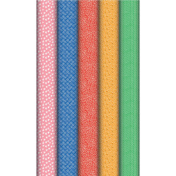 Boîte de 10 rouleaux de papier cadeau motifs fantaisies assortis dimen