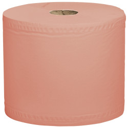 Lot de 2 bobines d'essuyage industriel 1000 feuilles saumon
