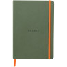 Carnet 160 pages RHODIARAMA format A5, ligné, couverture souple en sim