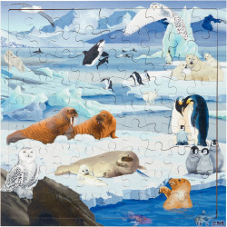 Puzzle de 81 pièces en bois, le Pôle Nord