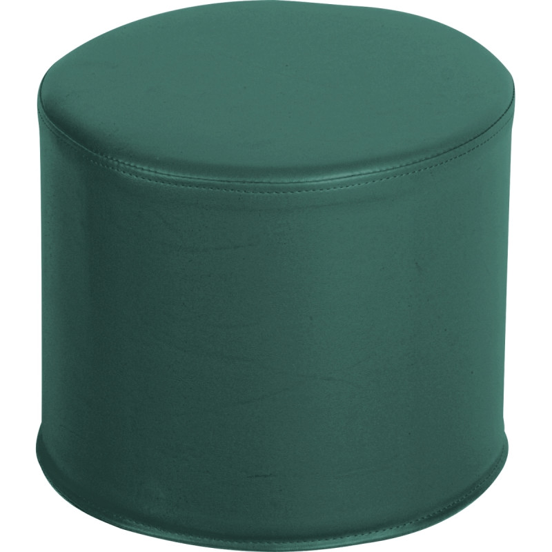 Pouf rond en PVC diamètre 30cm bleu canard