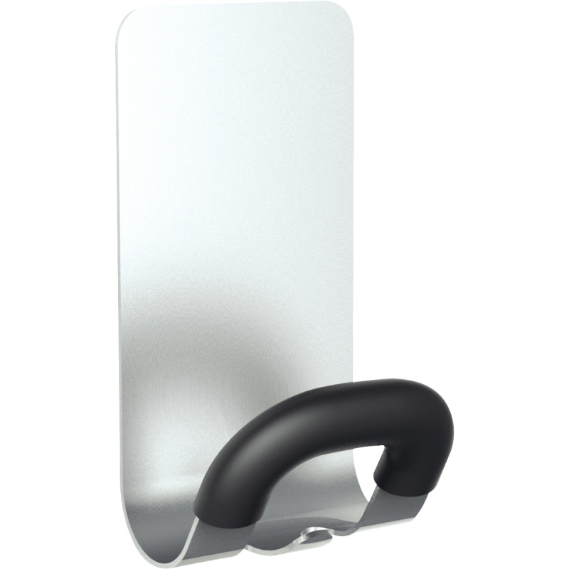 Patère magnétique mousse 7,4 x 6,8 x 14,3 cm gris métal et noir