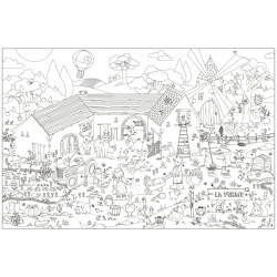 Coloriage géant la ferme