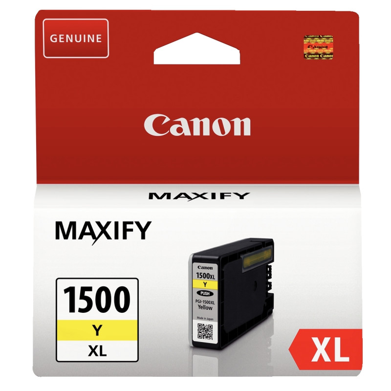 Canon 1500XL cartouche jet d'encre jaune haute capacité authentique (P
