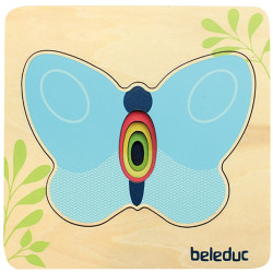 Encastrement 4 niveaux en bois, le papillon
