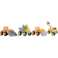 Lot de 4 engins de chantier à construire