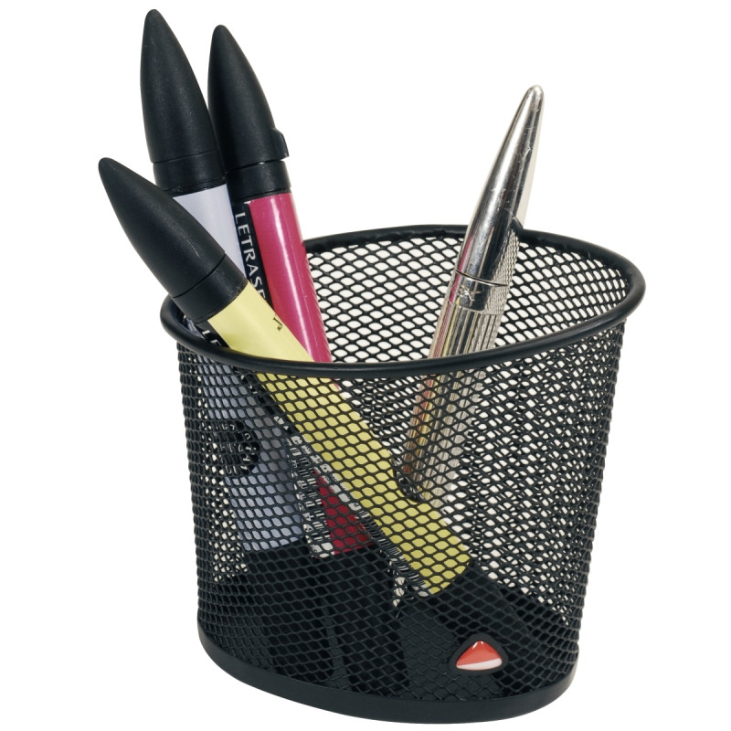Pot à crayons MESH en métal noir