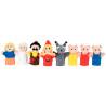 Valisette de 8 marionnettes, le Petit chaperon rouge et les 3 petits c